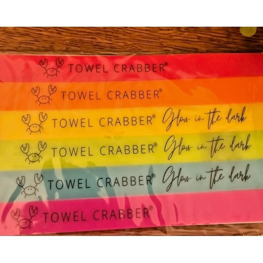 Towel Bands SET of 6 *Extra Durable* for Beach-Pool-Cruise Chairs 3 GLOW in Dark